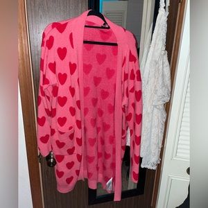 heart sweater / cardigan - plus one size